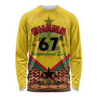 Ghana Independence Day Long Sleeve Shirt Freedom and Justice African Pattern - Wonder Print Shop