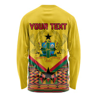 Ghana Independence Day Long Sleeve Shirt Freedom and Justice African Pattern - Wonder Print Shop