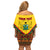 Ghana Independence Day Off Shoulder Short Dress Freedom and Justice African Pattern