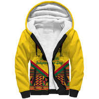 Ghana Independence Day Sherpa Hoodie Freedom and Justice African Pattern - Wonder Print Shop