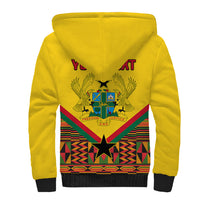 Ghana Independence Day Sherpa Hoodie Freedom and Justice African Pattern - Wonder Print Shop