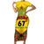 Ghana Independence Day Short Sleeve Bodycon Dress Freedom and Justice African Pattern