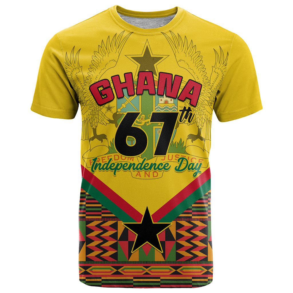 Ghana Independence Day T Shirt Freedom and Justice African Pattern - Wonder Print Shop