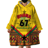 Ghana Independence Day Wearable Blanket Hoodie Freedom and Justice African Pattern - Wonder Print Shop