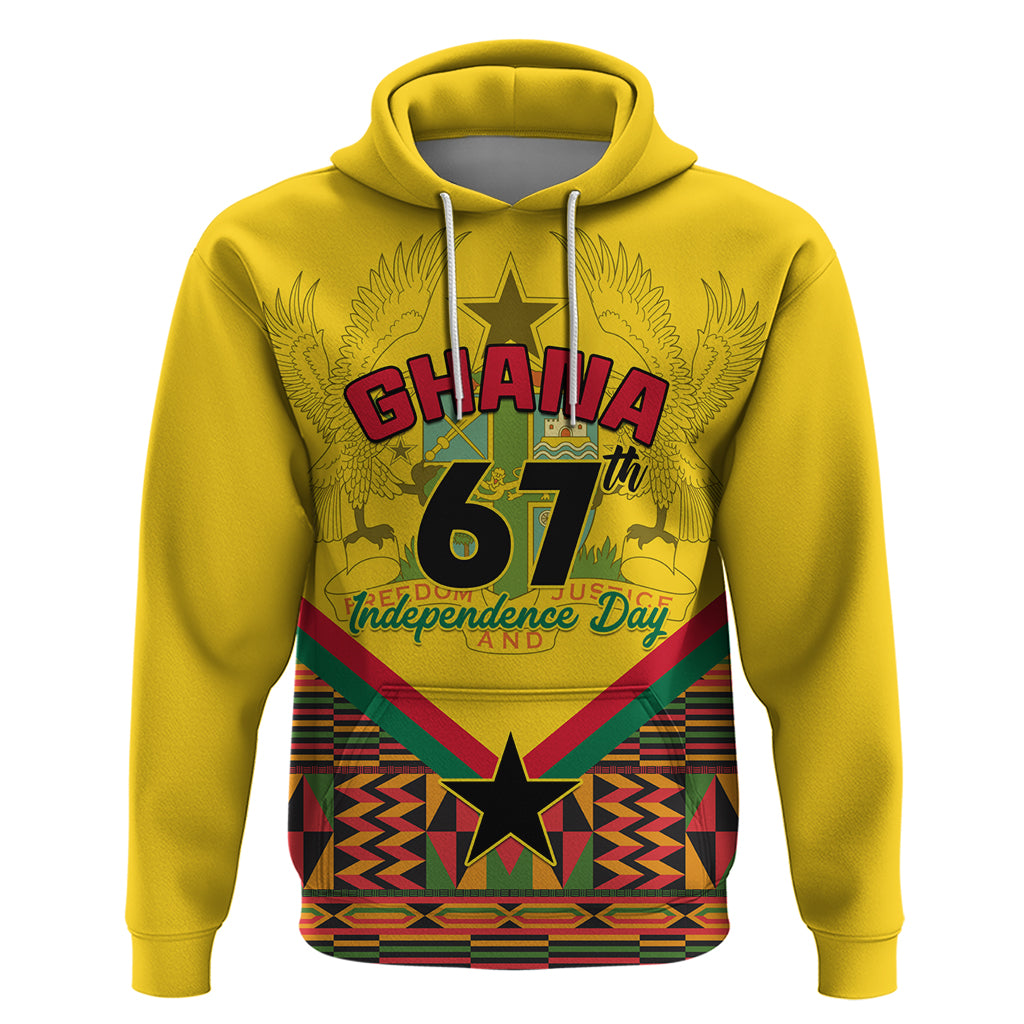Ghana Independence Day Zip Hoodie Freedom and Justice African Pattern - Wonder Print Shop