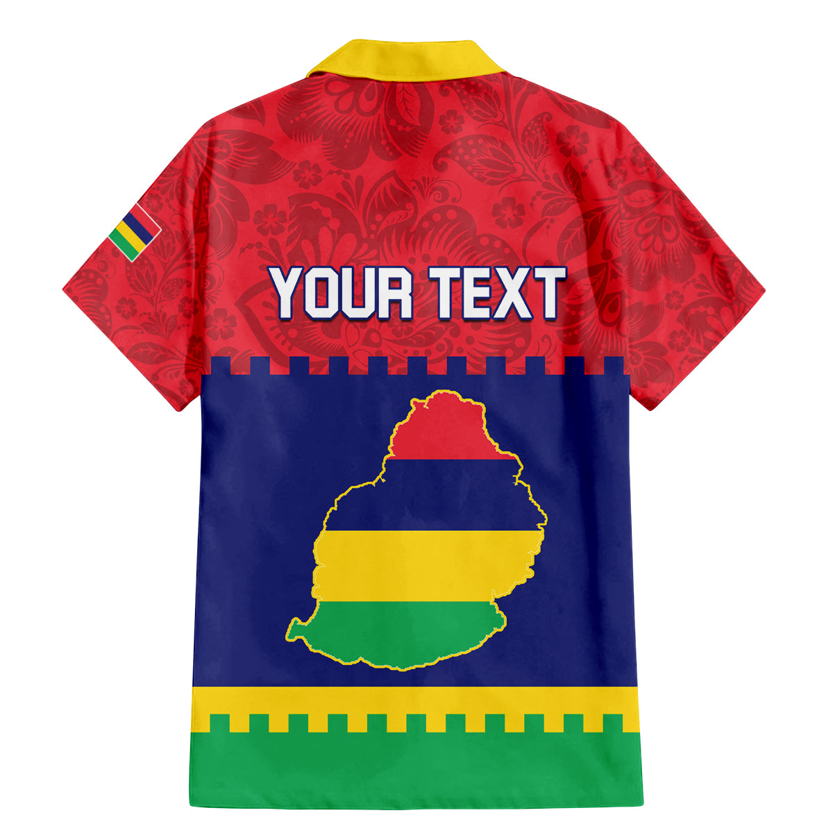 Mauritius Independence Day Family Matching Mermaid Dress and Hawaiian Shirt Stella Clavisque Maris Indici Foral Pattern - Wonder Print Shop