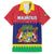 Mauritius Independence Day Family Matching Off Shoulder Short Dress and Hawaiian Shirt Stella Clavisque Maris Indici Foral Pattern - Wonder Print Shop
