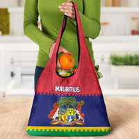 Mauritius Independence Day Grocery Bag Stella Clavisque Maris Indici Foral Pattern