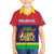 Mauritius Independence Day Kid Hawaiian Shirt Stella Clavisque Maris Indici Foral Pattern - Wonder Print Shop