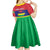 Mauritius Independence Day Kid Short Sleeve Dress Stella Clavisque Maris Indici Foral Pattern - Wonder Print Shop