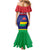 Mauritius Independence Day Mermaid Dress Stella Clavisque Maris Indici Foral Pattern - Wonder Print Shop