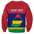 Mauritius Independence Day Sweatshirt Stella Clavisque Maris Indici Foral Pattern - Wonder Print Shop