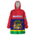 Mauritius Independence Day Wearable Blanket Hoodie Stella Clavisque Maris Indici Foral Pattern - Wonder Print Shop