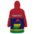 Mauritius Independence Day Wearable Blanket Hoodie Stella Clavisque Maris Indici Foral Pattern - Wonder Print Shop