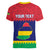 Mauritius Independence Day Women V Neck T Shirt Stella Clavisque Maris Indici Foral Pattern - Wonder Print Shop