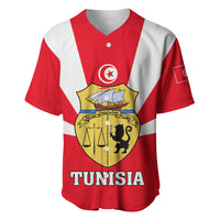 Tunisia Independence Day Baseball Jersey Coat Of Arms Flag Style - Wonder Print Shop