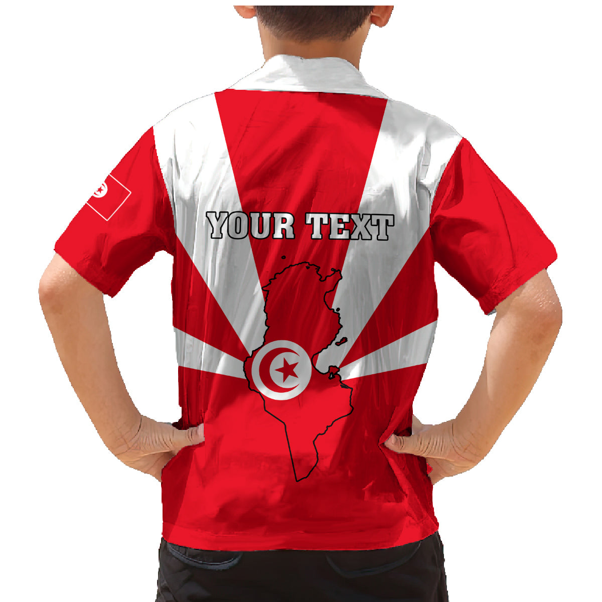 Tunisia Independence Day Family Matching Mermaid Dress and Hawaiian Shirt Coat Of Arms Flag Style - Wonder Print Shop