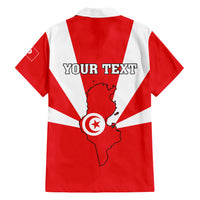 Tunisia Independence Day Family Matching Short Sleeve Bodycon Dress and Hawaiian Shirt Coat Of Arms Flag Style - Wonder Print Shop