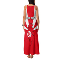 Tunisia Independence Day Family Matching Tank Maxi Dress and Hawaiian Shirt Coat Of Arms Flag Style - Wonder Print Shop