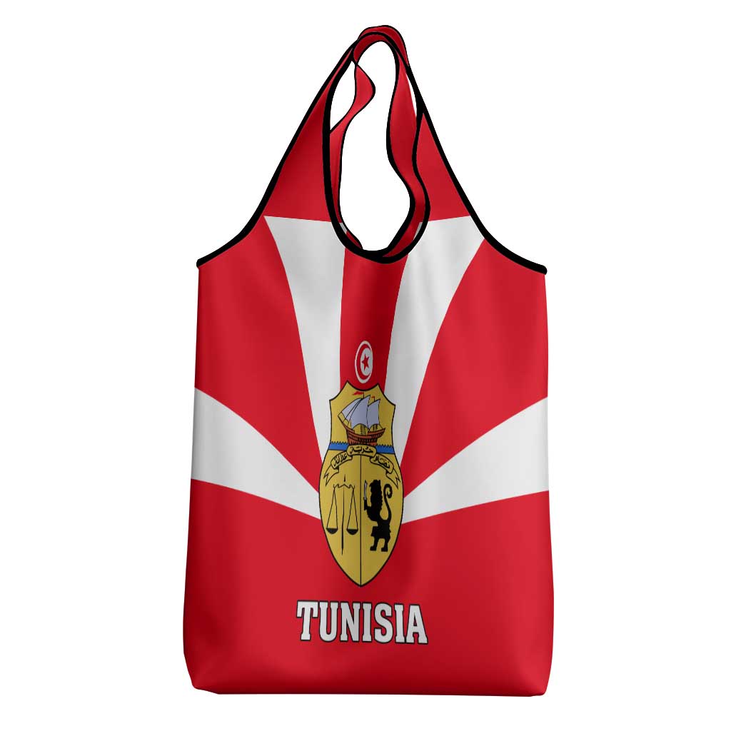 Tunisia Independence Day Grocery Bag Coat Of Arms Flag Style