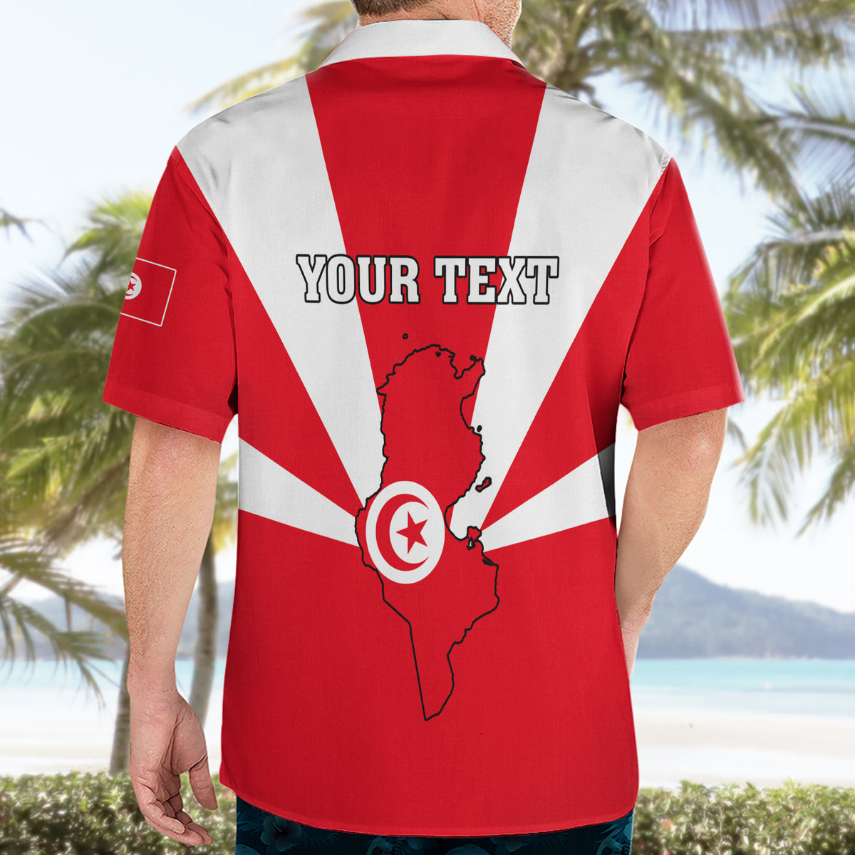 Tunisia Independence Day Hawaiian Shirt Coat Of Arms Flag Style - Wonder Print Shop