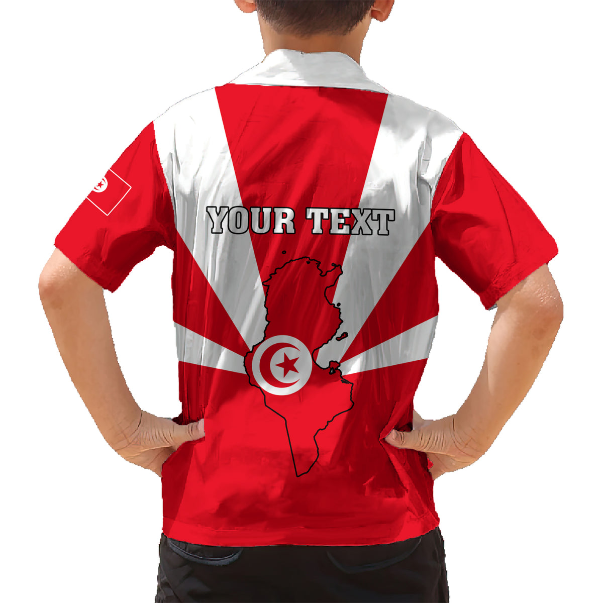 Tunisia Independence Day Hawaiian Shirt Coat Of Arms Flag Style - Wonder Print Shop