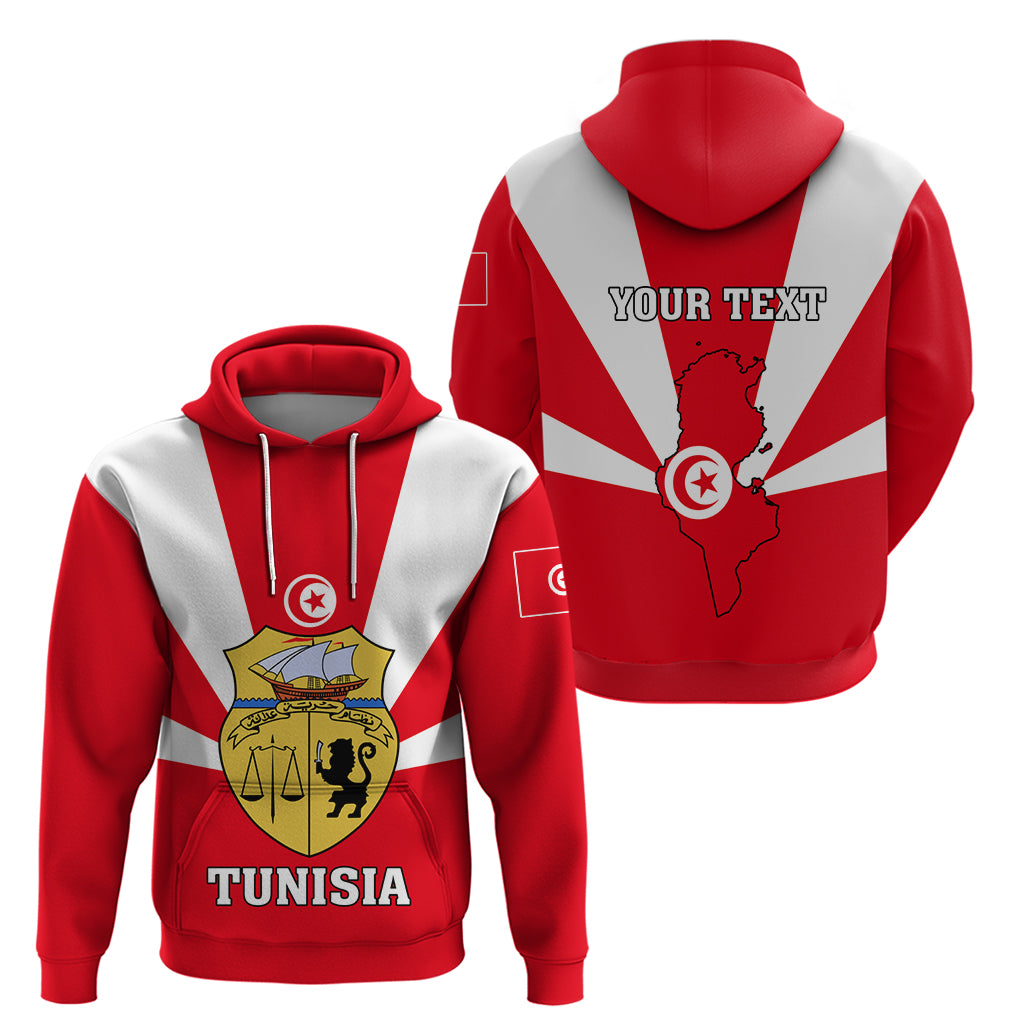 Tunisia Independence Day Hoodie Coat Of Arms Flag Style - Wonder Print Shop