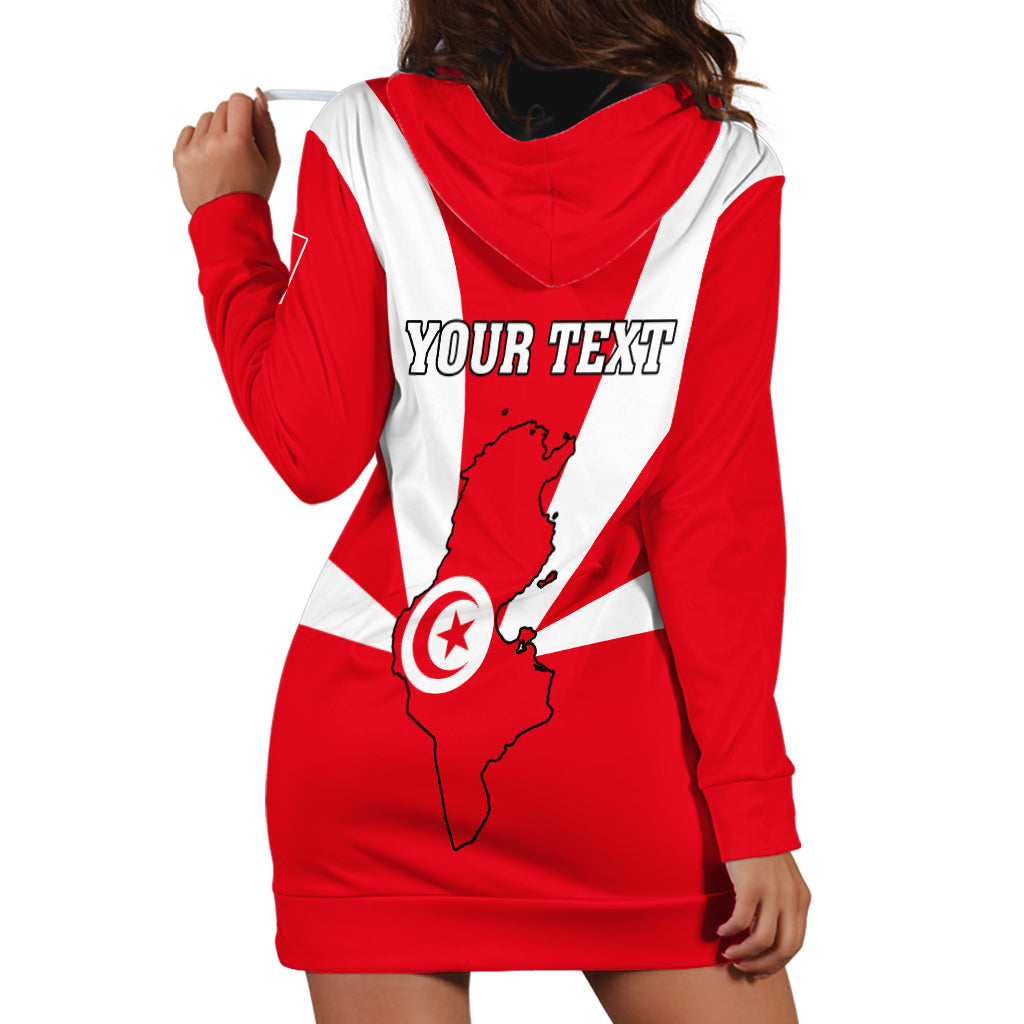 Tunisia Independence Day Hoodie Dress Coat Of Arms Flag Style - Wonder Print Shop