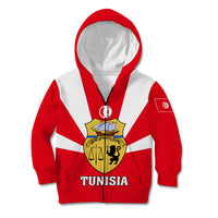 Tunisia Independence Day Kid Hoodie Coat Of Arms Flag Style - Wonder Print Shop