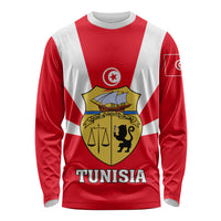 Tunisia Independence Day Long Sleeve Shirt Coat Of Arms Flag Style - Wonder Print Shop