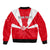 Tunisia Independence Day Sleeve Zip Bomber Jacket Coat Of Arms Flag Style - Wonder Print Shop