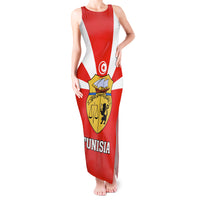 Tunisia Independence Day Tank Maxi Dress Coat Of Arms Flag Style - Wonder Print Shop