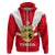 Tunisia Independence Day Zip Hoodie Coat Of Arms Flag Style - Wonder Print Shop
