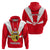 Tunisia Independence Day Zip Hoodie Coat Of Arms Flag Style - Wonder Print Shop