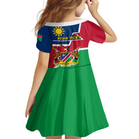Namibia Independence Day Family Matching Long Sleeve Bodycon Dress and Hawaiian Shirt Coat Of Arms Unique Style - Wonder Print Shop