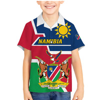 Namibia Independence Day Family Matching Mermaid Dress and Hawaiian Shirt Coat Of Arms Unique Style - Wonder Print Shop
