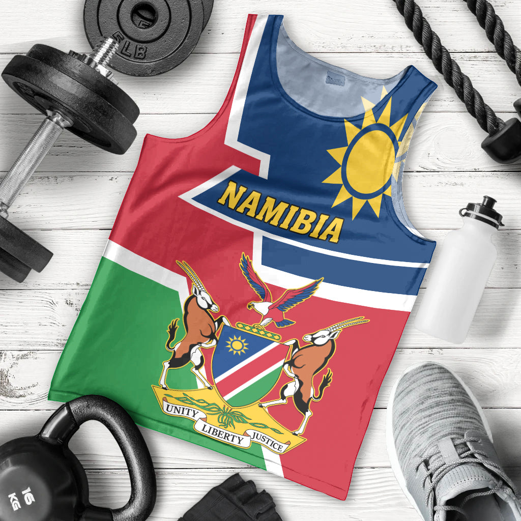 Namibia Independence Day Men Tank Top Coat Of Arms Unique Style - Wonder Print Shop