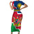 Namibia Independence Day Short Sleeve Bodycon Dress Coat Of Arms Unique Style - Wonder Print Shop