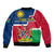 Namibia Independence Day Sleeve Zip Bomber Jacket Coat Of Arms Unique Style - Wonder Print Shop