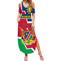 Namibia Independence Day Summer Maxi Dress Coat Of Arms Unique Style - Wonder Print Shop