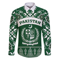 Pakistan Day Family Matching Puletasi and Hawaiian Shirt Coat Of Arms Mix Islamic Pattern - Wonder Print Shop