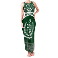 Pakistan Day Family Matching Tank Maxi Dress and Hawaiian Shirt Coat Of Arms Mix Islamic Pattern - Wonder Print Shop