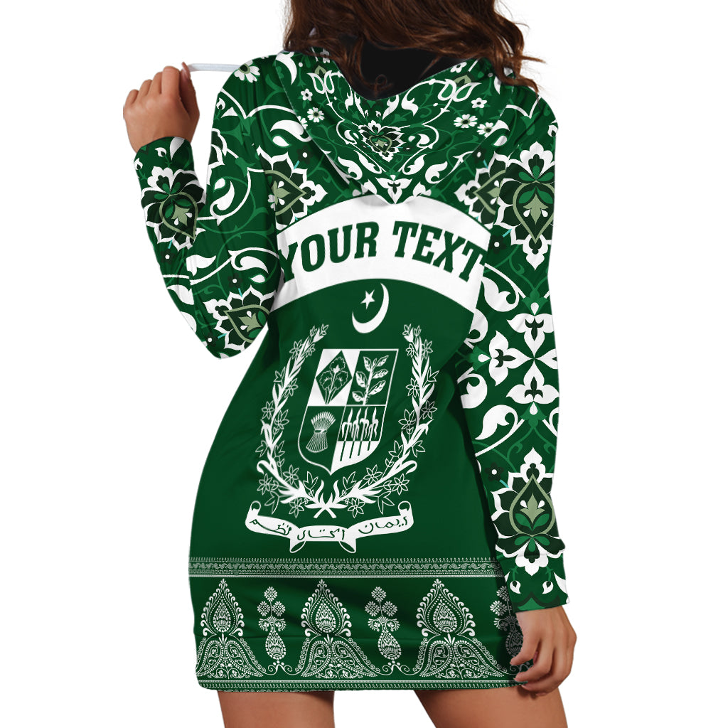 Pakistan Day Hoodie Dress Coat Of Arms Mix Islamic Pattern - Wonder Print Shop