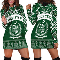 Pakistan Day Hoodie Dress Coat Of Arms Mix Islamic Pattern - Wonder Print Shop