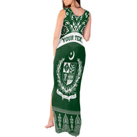 Pakistan Day Tank Maxi Dress Coat Of Arms Mix Islamic Pattern - Wonder Print Shop
