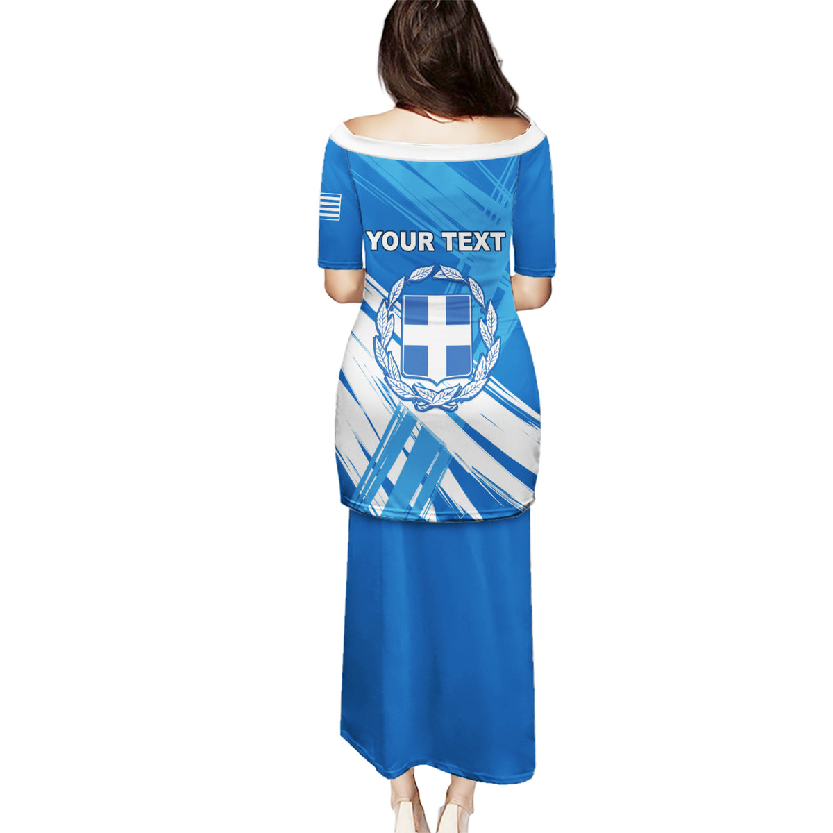 Greece Independence Day Puletasi Eleftheria i Thanatos Dolphin Jumping - Wonder Print Shop