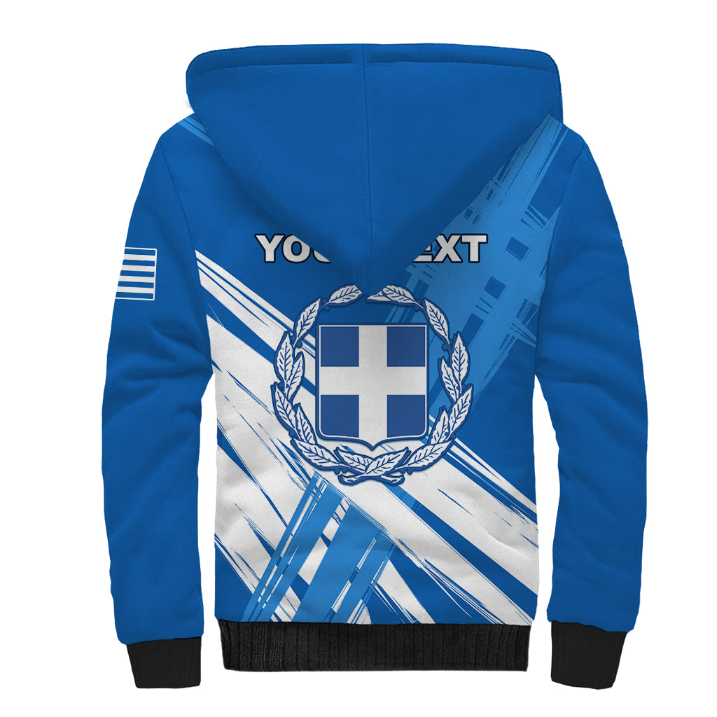 Greece Independence Day Sherpa Hoodie Eleftheria i Thanatos Dolphin Jumping - Wonder Print Shop