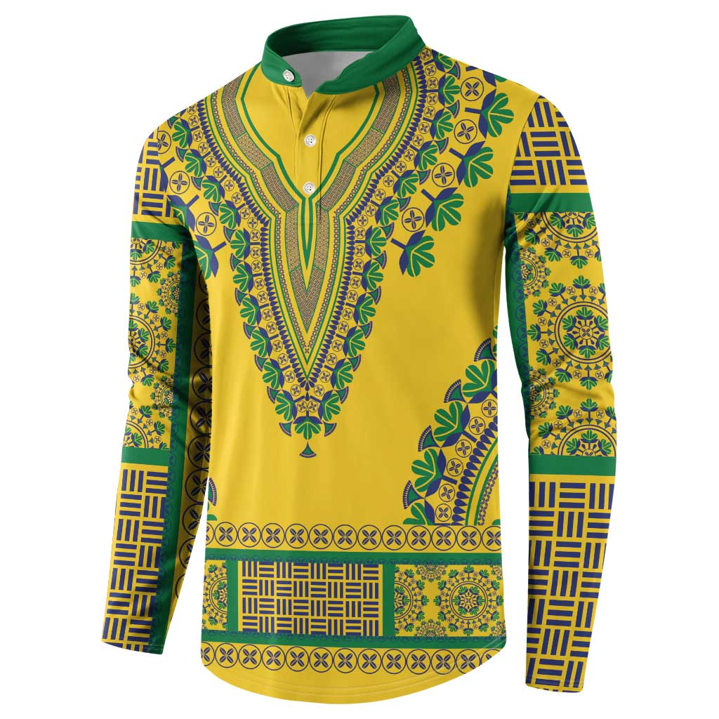 Grenadines Dashiki Button Sweatshirt Proud To Be Grenadines