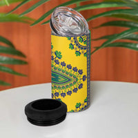 Grenadines Dashiki 4 in 1 Can Cooler Tumbler Proud To Be Grenadines