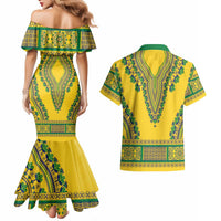 Grenadines Dashiki Couples Matching Mermaid Dress and Hawaiian Shirt Proud To Be Grenadines